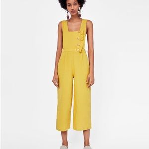 Zara yellow romper/one piece/overalls